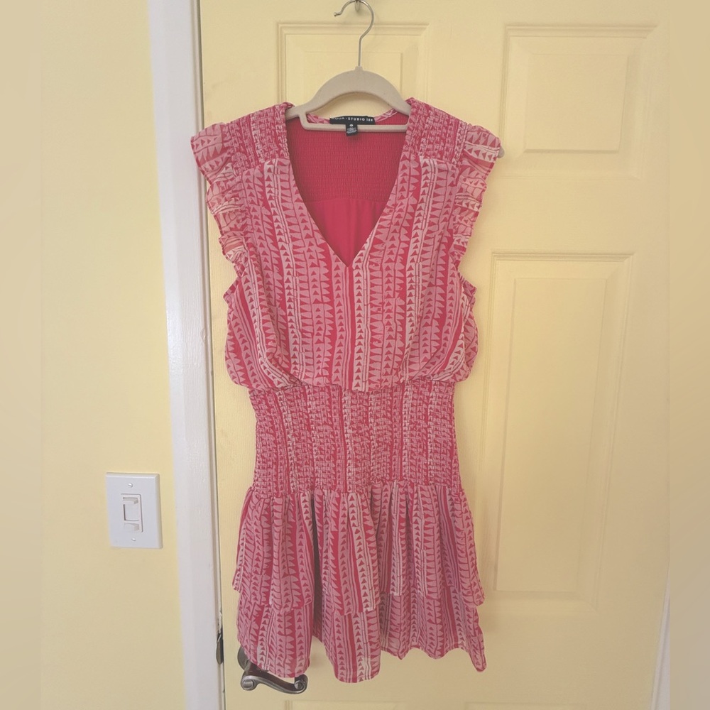 Aqua Studio 189 pink & white dress